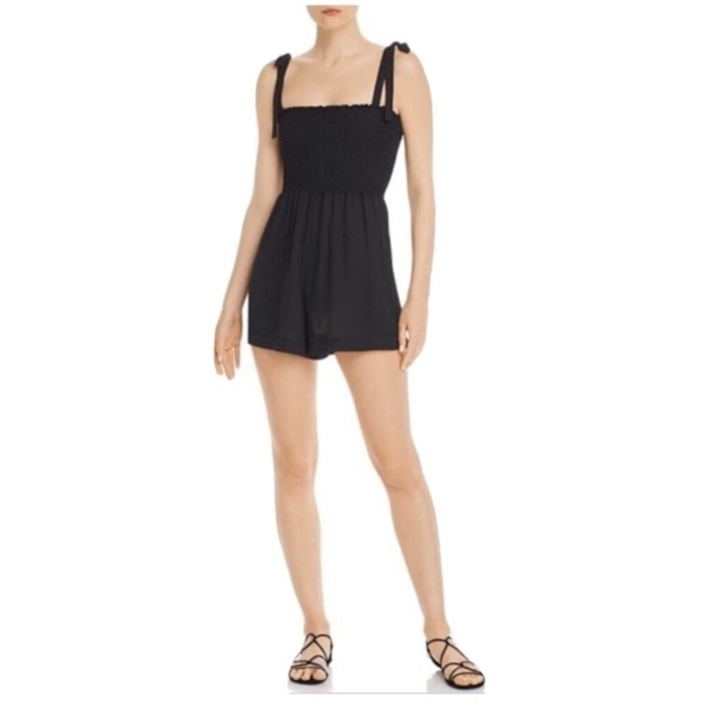 Show Me Your Mumu XS Leni Romper Black Pockets Lined BRAND NEW $144